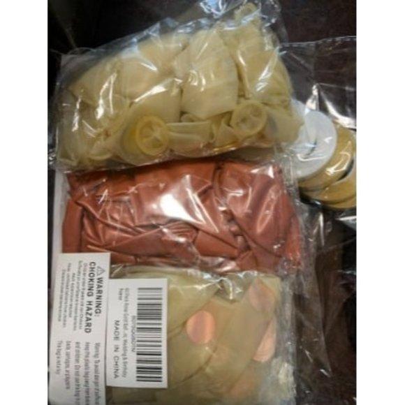 New 60 PACK Rose Gold Balloons + Confetti Balloons w/Ribbon Rosegold - Picture 2 of 2